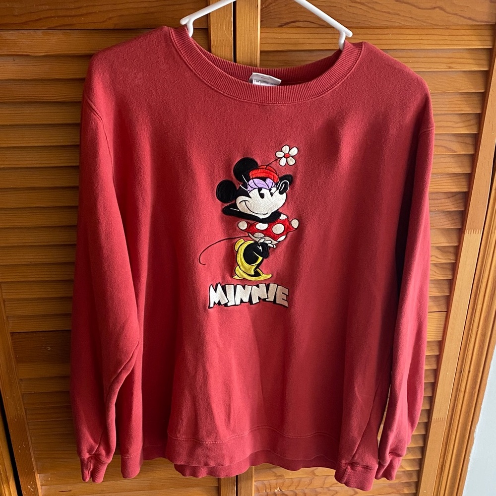 Disney Red Graphic Minnie Mouse Sweatshirt